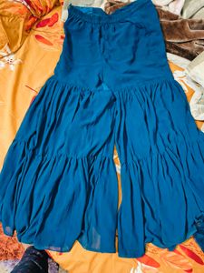 Pretty Blue Sharara Set