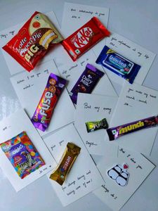 Trendy Choclate message gift hamper( pack of 8 ca