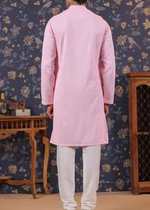 House Of Pataudi Embroiderered Sequinned Kurta