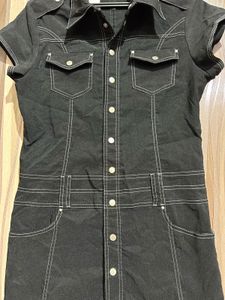 Black Denim Shortdress