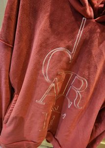 Burgundy Velvet Hoodie