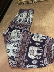 Elephant Printed Short Harem Pants