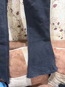 Black Flare Leg Denim Jeans