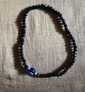 Black Beaded Evil Eye Bracelet