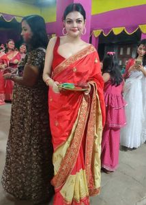 Red Embroidery Saree
