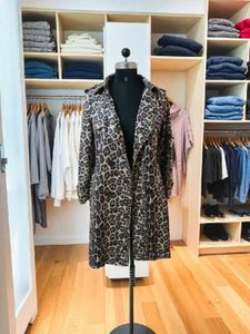 Leopard Print Trench Coat ⚫