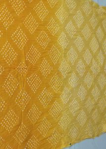 Yellow Bandhni Dress Material