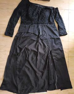 Elegant One-Shoulder Black Dress