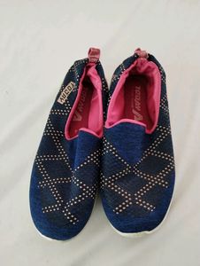 Blue & Pink Slip-On Shoes