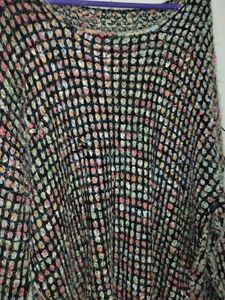 Urbanic Furry Multicolor Oversized Sweater