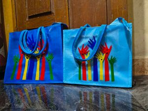 Hand Design Tote Bags - Set of 2