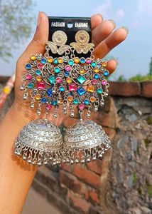 Multi Colour Jhumka