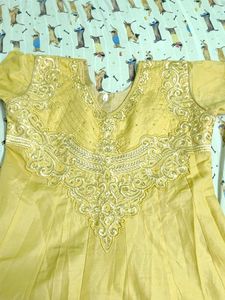 Gold Embroidered Indian Dress