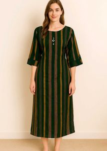 Striped Green Kurta