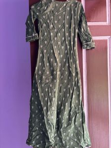 Green Buttoned Kurta