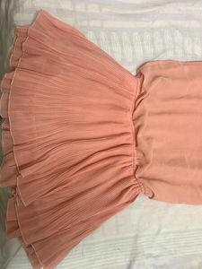 Peach Ruffle Dress