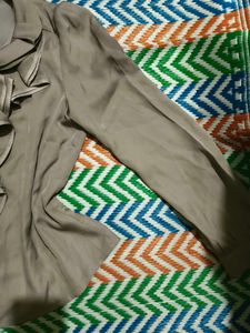 shiney Elegant Ruffled Top