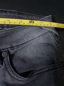 Here &amp; Now Charcoal Faded Jeans | Tapered fit