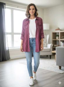 Burgundy Casual Jacket