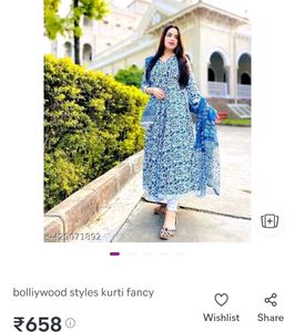 Beautiful Umbrella Kurti ,Pant Dupatta Set