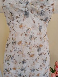 Pinteresty Floral Puffed Sleeve Mini Dress