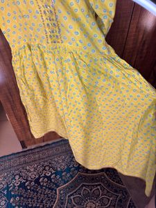 Yellow Printed Dress