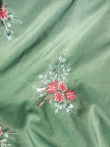 Green Embroidered Kurta