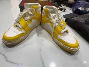 Stylish Yellow High-Top Sneakers