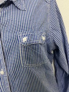 M&amp;S Women&#39;s Blue and White Blouse
