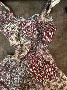 ˙⋆✮ Bohemian Pink and white Lacey dress