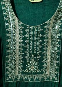 Green Kurta - Sequins Work
