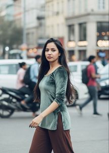 Elegant Olive Green Velvet Top