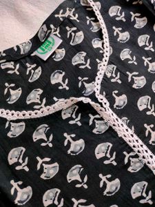 Patterned Top with Lace Detail