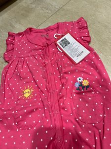 Pink Polka Dot Baby Romper