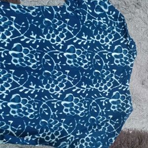 Blue &amp; White Print Dress