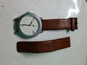 FASTRACK BROWN LEATHER WATCH