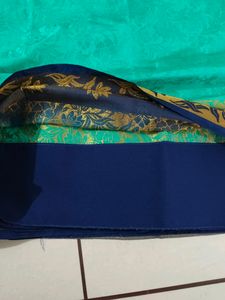 Teal And Blue Tapeta Silk Saree