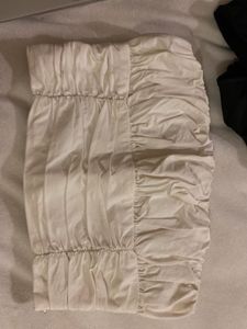 zara off white tube top
