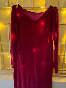 Red Velvet Mini Dress