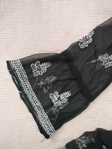 Black Embroidered Chikankari Kurti