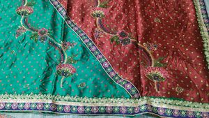 Heavy Bhandhani Sari With Stitch Blouse
