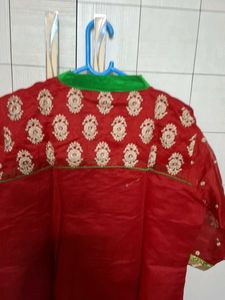 Elegant Red Embroidered Kurta