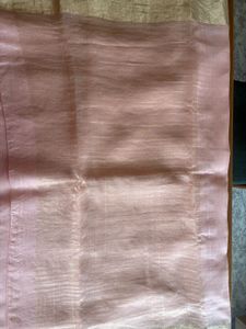 Raw mango peach Chanderi saree