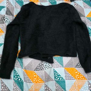 Elegant Black Cardigan over Top