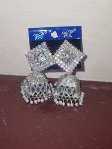 Silver Jhumka