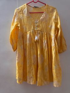 Yellow Printed Dress
