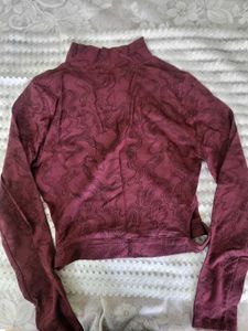 A Cutout Maroon Top