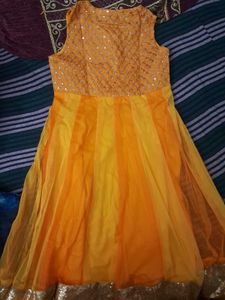 Yellow-Orange Kurti For Kids