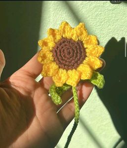 Crochet Sunflower Book Marker