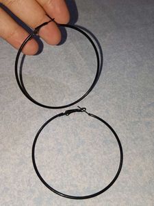 Black hoop Earrings